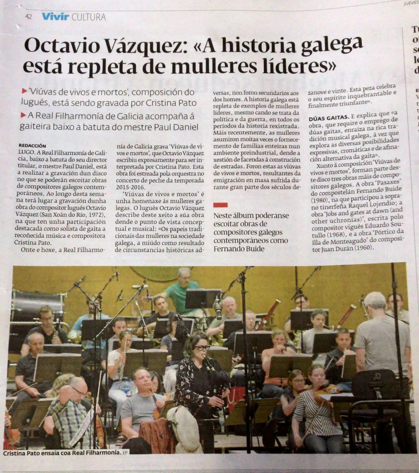 El Progreso feature about the recording of Widows of the Living and of the Dead