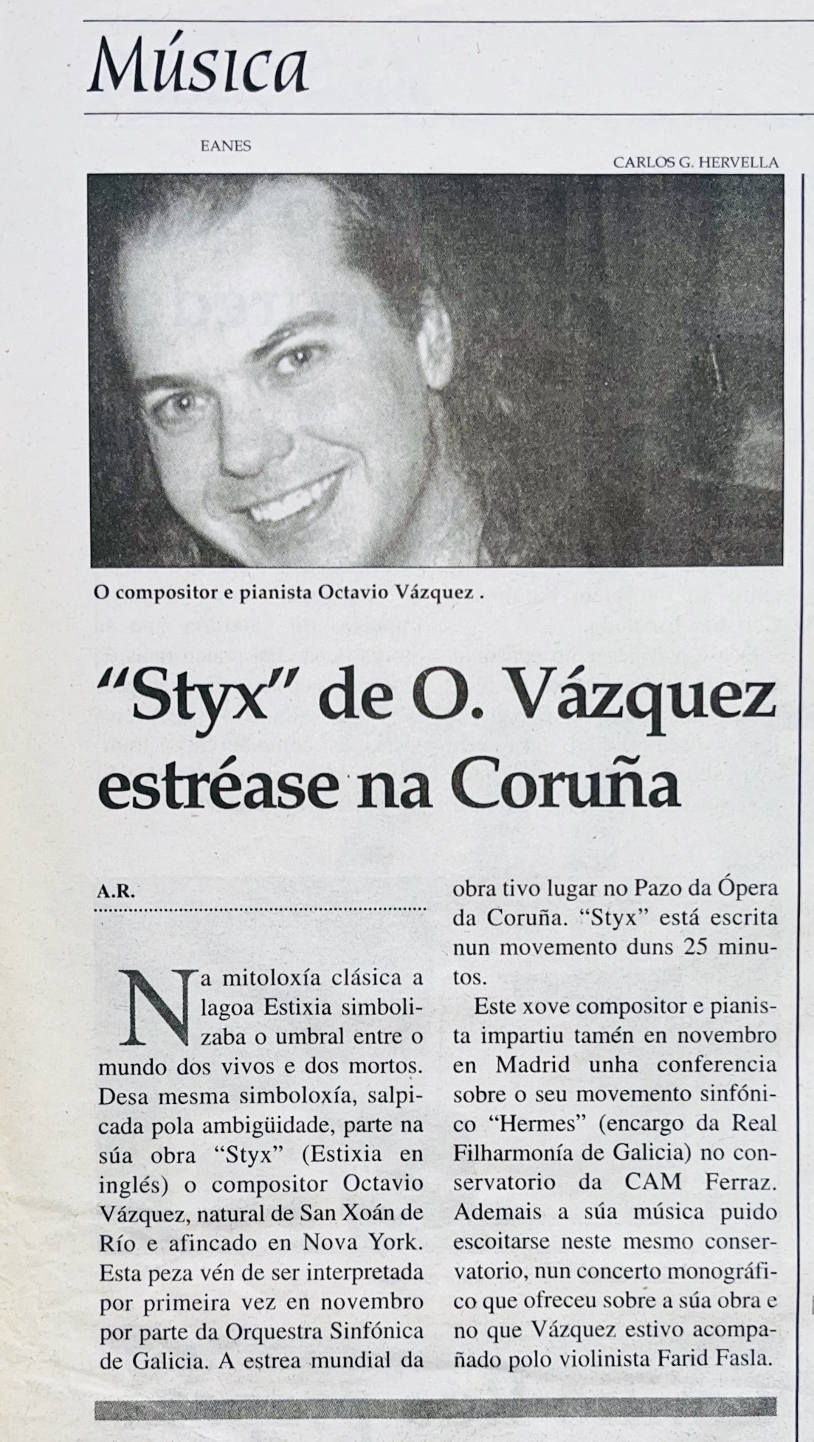 O SIL announcement of the premiere of Styx in A Coruña